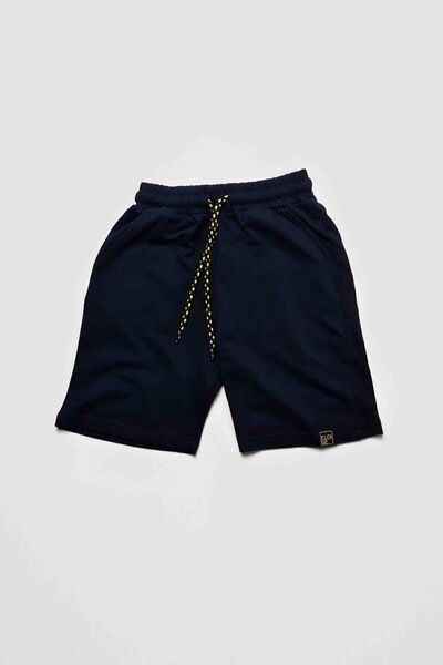 Cloise Boys' Navy Blue Shorts with Yellow Cords