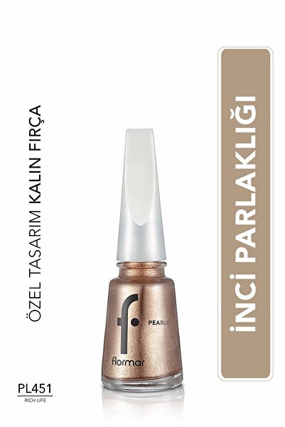 Flormar Sedefli Parlak Oje (ALTIN) - Pearly Nail Enamel - Pl451 Rich Life - 8682536035637