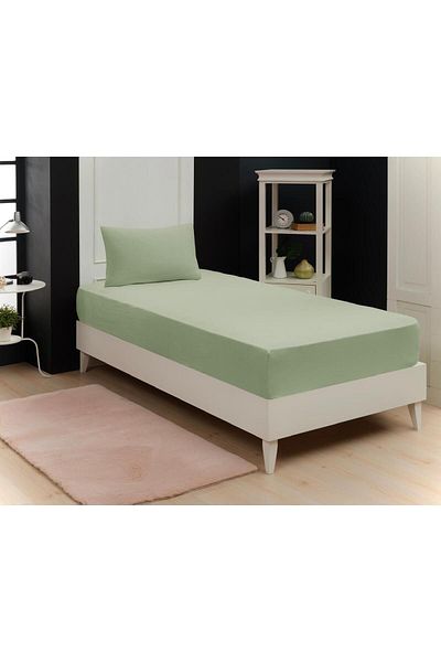 Altın Yaprak Single Elastic 100% Cotton Combed Sheet + 1 Pillow Case (50x70 cm)