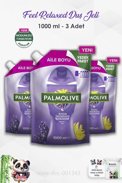 Palmolive 3'lü Set Palmolive Aroma Sensations Feel Relaxed Duş Jeli 1000 ml v...