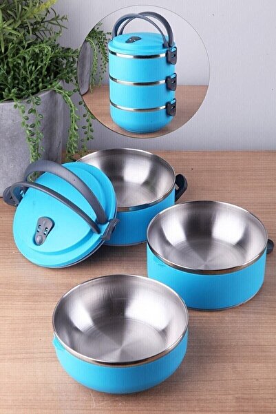 nizam home 3 Katlı Sızdırmaz Yemek Termosu Sefer Tası