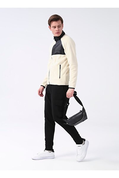 Fabrika Lastikli Bel Dar Paça Siyah Erkek Chino Pantolon Cuzıa