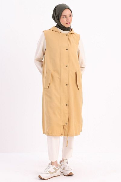 ALLDAY Yellow Hooded Vest - with Snaps