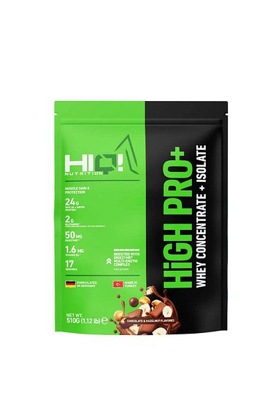 HIQ NUTRITION Hiq High Pro+ 510Gr - Chocolate and Hazelnut Style