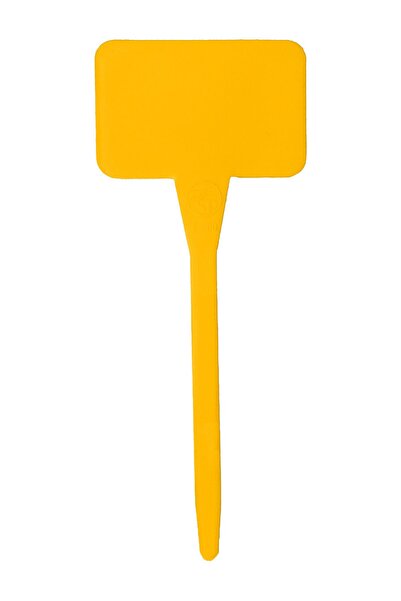 Greenhouse Flower Pot Label 10 Pieces 14x6cm Plastic Flower Plant Seedling Sheet Pile Price Label Yellow