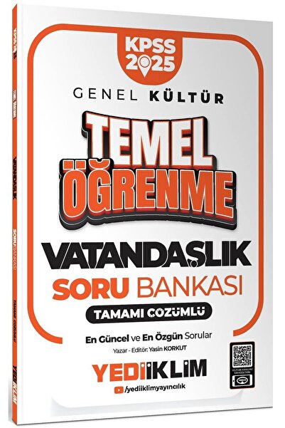 Yediiklim Yayınları 2025 Kpss Genel Kültür Vatandaşlık Temel Öğrenme Tamamı Ç...