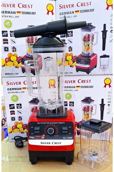 Silver Crest مطحنة ثلج احترافية بقدرة 6500 وات سعة 2.5 لتر للمقهى مع إبريق مزدوج