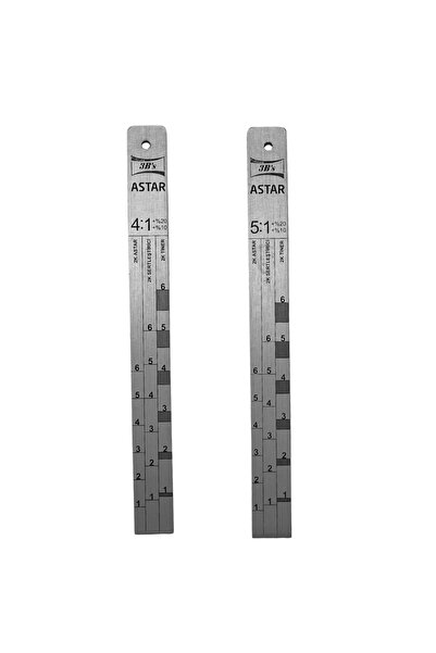Autobay Akrilik Astar 4 1 Ve 5 1 Karıştırma Ölçü Çubuğu 30cm 1 Adet