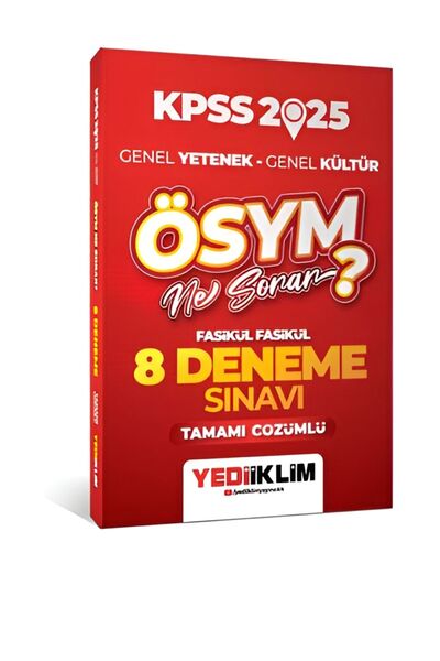 Yediiklim Yayınları 2025 KPSS Genel Yetenek Genel Kültür ÖSYM Ne Sorar Çözüml...