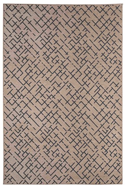 Lorente Home Moreno Viskon Dokuma Halı Kaymaz Taban Yıkanabilir Kahverengi Mutfak Halısı 1274