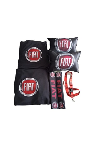 Fiat Siyah Ön Ikili Penye Servis Kılıfı Kemer Konforu Oto Boyun Yastığı Ve Ay...