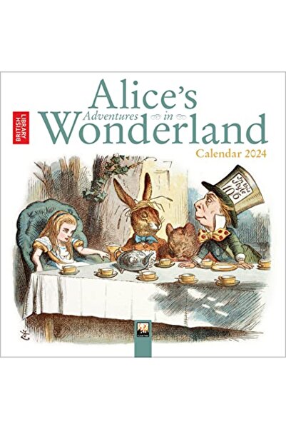 Hachette تقويم حائط صغير لكتاب "أليس في بلاد العجائب" من مكتبة بريطانيا لعام ...