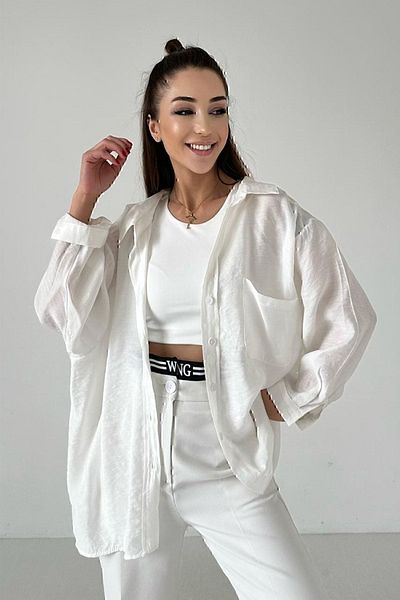 ELLEGANT Nová sezóna dámská nadměrná košile off-shoulder