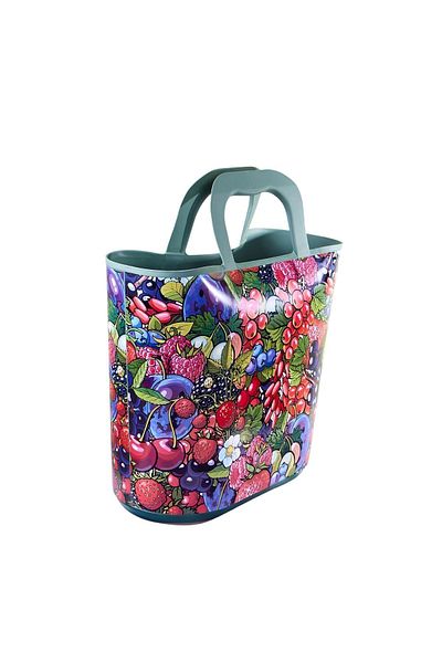 QUTU Green Berries Patterned Handbag - Beach and Handbag