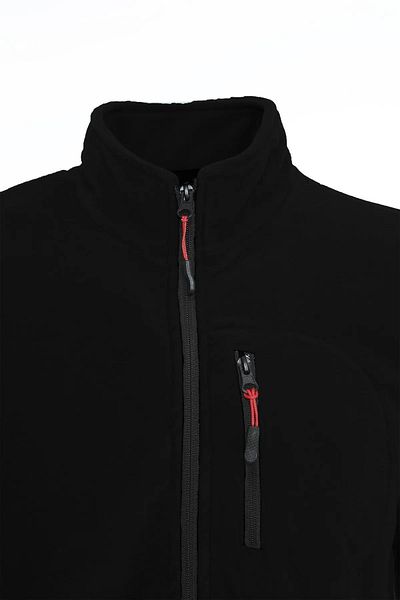 Butik Black Unisex Fleece - 3 Pockets, Full Zip Cardigan