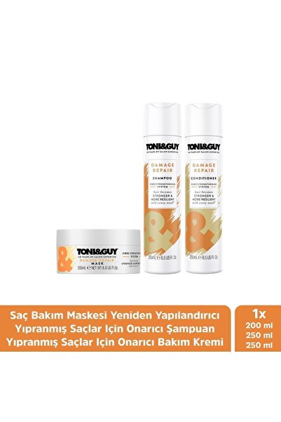 Toni&Guy Damaged Repair Yıpranmış Saçlar Için Saç Bakım Seti