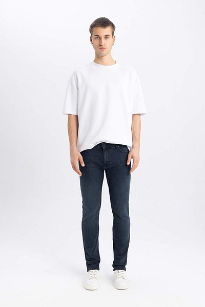 DeFacto Pedro Slim Fit Skinny Fit Κανονική μέση στενό τζιν παντελόνι R8791az23sp