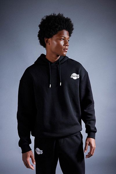 DeFacto Los Angeles Lakers Boxy Fit Hooded Sweatshirt - Back Printed, Thick A4114Ax23Au