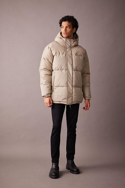 DeFacto Φουσκωτό παλτό Water Repellent Regular Fit με κουκούλα και τσέπες με φερμουάρ - A3859ax23wn