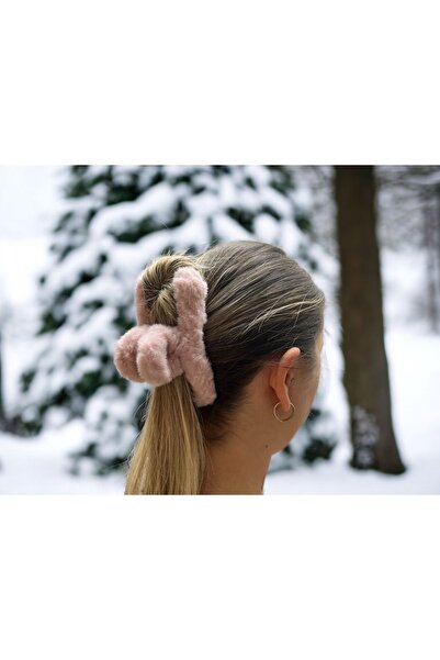 Nes Moda Λούτρινη Πόρπη - Πόρπη με Μάνταλο, Μαλακό Χνουδωτό Λούτρινο Μάνταλο,...