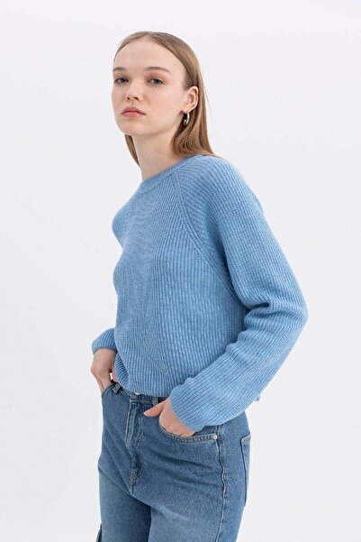 DeFacto Coool Regular Fit Bisiklet Yaka Basic Düz Triko Kazak L2567az24wn