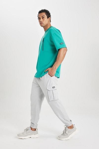 DeFacto Sport-Jogger-Jogginghose – Standard-Passform, Cargotasche, gewebt C0043ax24sp