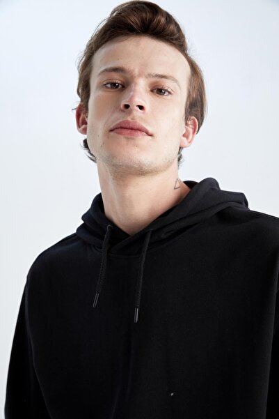 DeFacto Regular Fit Kapüşonlu Içi Yumuşak Tüylü Basic Sweatshirt X8283az22au