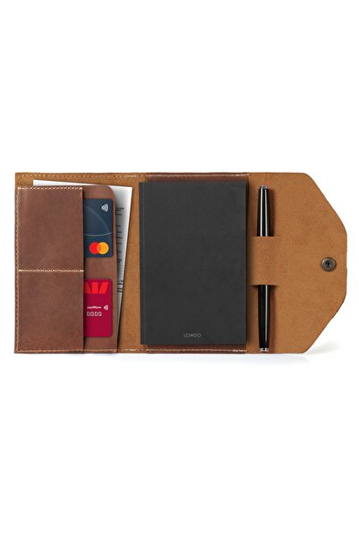 LONDO دفتر ملاحظات منظم من الجلد الطبيعي صغير الحجم