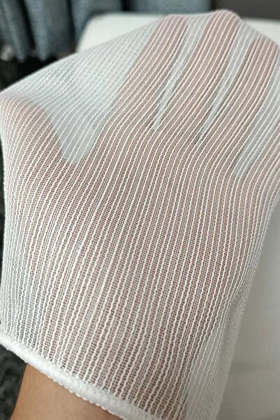 Emes Almira Düz Tül, Her Odaya Uygun, Kırışmaz, Çizgili, 1/3 Sık Pile Dikim