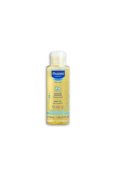 Mustela زيت تدليك مرطب للأطفال يحتوي على محتوى طبيعي 99% مع زيت الأفوكادو 100 مل