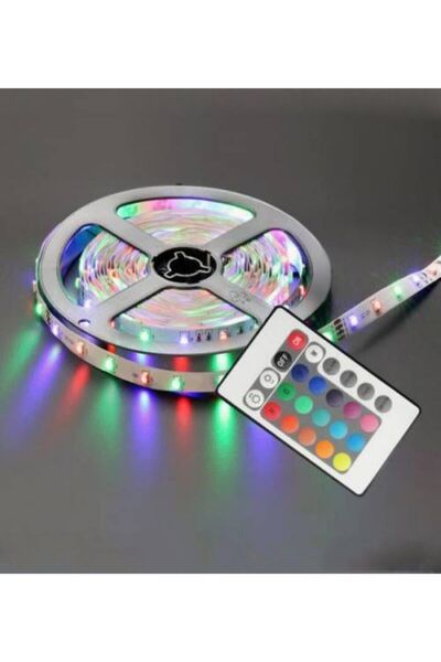 Yayke Şerit Led Rgb Kumandalı Iç Dış Mekan Slikonlu Tak Çalıştır 5 Mt.