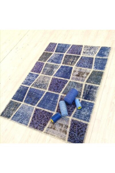 Madalyon Patchwork El Dokuma Antik Anadolu Halı Ocean Wave