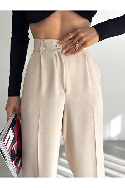 Elegant Bol Kesim Palazzo Pantolon