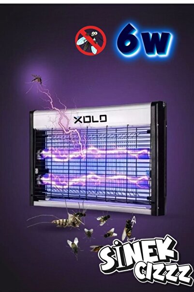 xolo Çelik Kasalı 6W Sinek Öldürücü Cihaz Sivri Karasinek Kelebek Uv Led Lamb...
