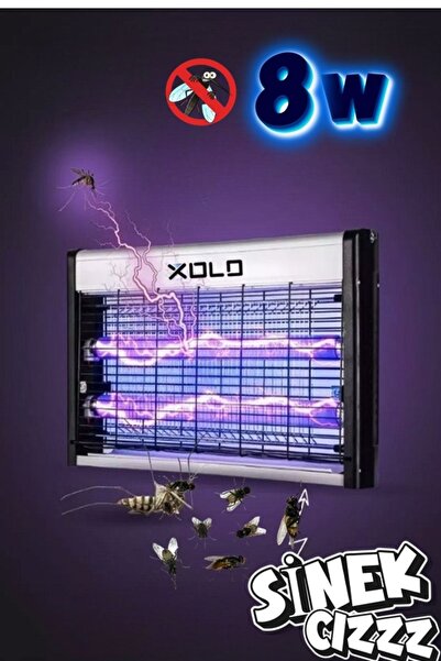 xolo Çelik Kasalı 8W Sinek Öldürücü Cihaz Sivri Karasinek Kelebek Uv Led Lamb...