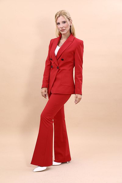 ÖNDER ÖZSOY Jacket and Spanish Trousers Set - Red