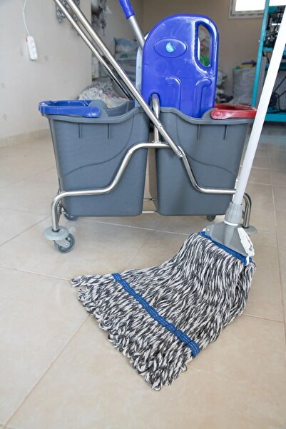 UKA byALTUNTAŞMOP Temizlik Arabası Lux Çift Kovalı Krom 3 Adet Yedek Mop Bezi...