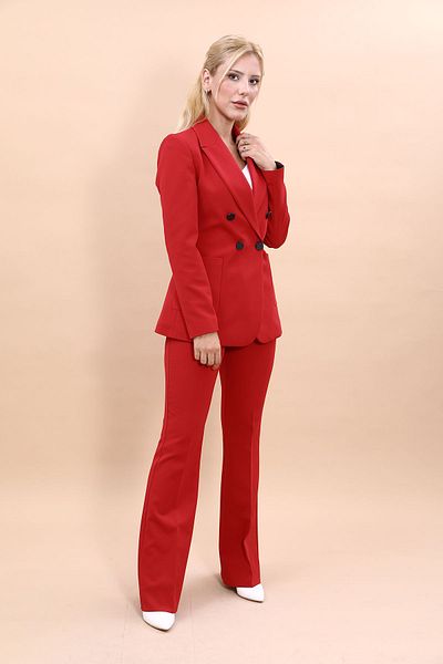 ÖNDER ÖZSOY Jacket and Spanish Trousers Set - Red