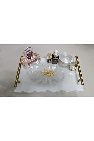 Home White Gold Epoxy - Söz April and Resin Tray, Home Away Gift, My Coffee