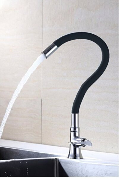 Yayke Siyah Renkli Oynar Başlıklı Spiral Musluk Başlığı Batarya Başlığı Döneb...