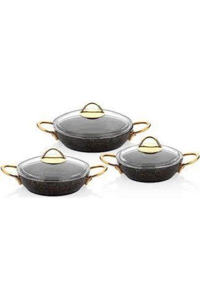 Özkent 6-Piece Granite and Aluminum Casting Set - Black-64