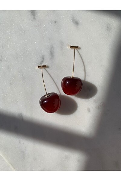 Hiti Jewelry Ciliegia Çelik Kiraz Küpe