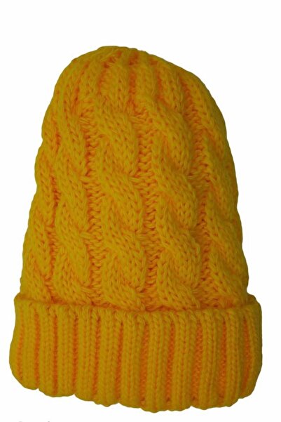 Yayke Căciulă tricotată pentru femei, galben deschis