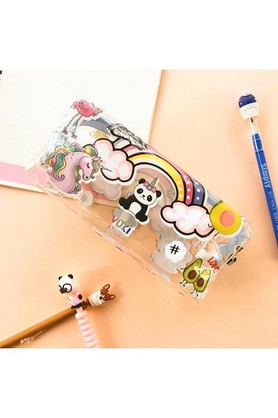 YEŞİLDESİGN Suport pentru stilou transparent Rainbow Panda