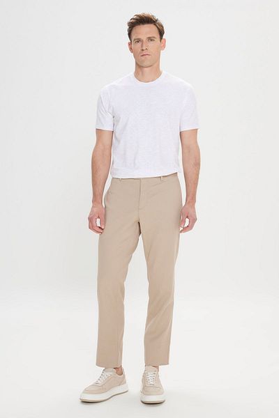 AC&Co / Altınyıldız Classics Ανδρικό Mink Comfort Fit - Παντελόνι με στάμπα με πλαϊνές τσέπες και ελαστική μέση