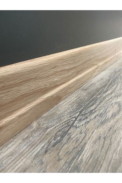 PashaDekor 10 Boy 25 Metre 8 Cm Gri Meşe Parke Süpürgelik