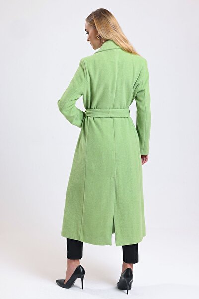 Sense Belted Long Stamp Coat with Slit Detail| Kbn34637 Mint