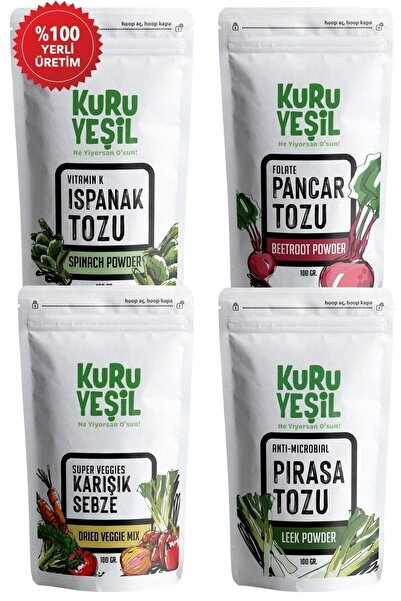 Kuru Yeşil Sebze Kurusu - Sebze Tozları - Kurutulmuş Sebze - Dried Vegetables...