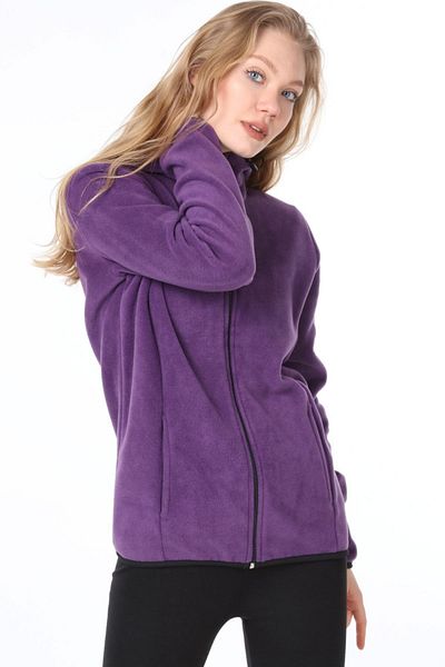Vio Belle Women's Zippered Hooded Fleece Sweatshirt