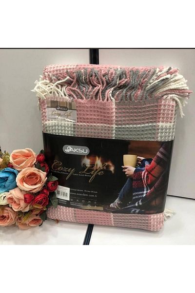 AKSU Tufted Cotton Tv Blanket for Double